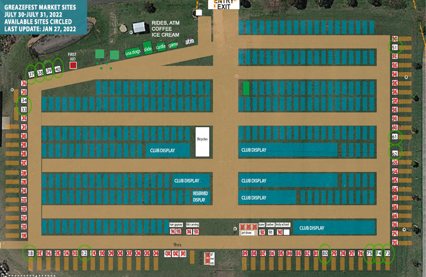 GreazeFest Markets Map
